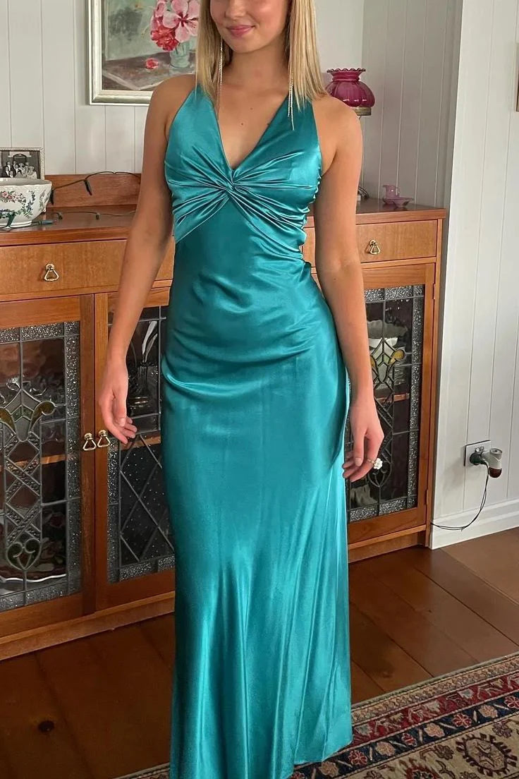 TingPo Wholesale Sexy Mermaid V neckline Long Prom Dress